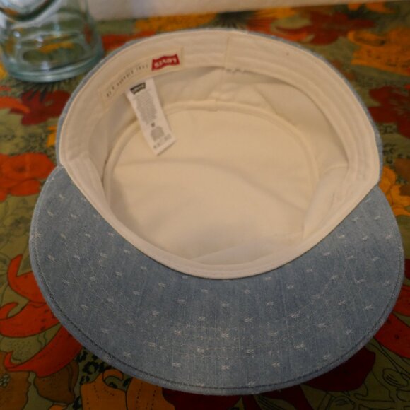 Levi's Levi Strauss & Co Signature Chambray Military Army Cadet Cap Hat Medium - Picture 13 of 14